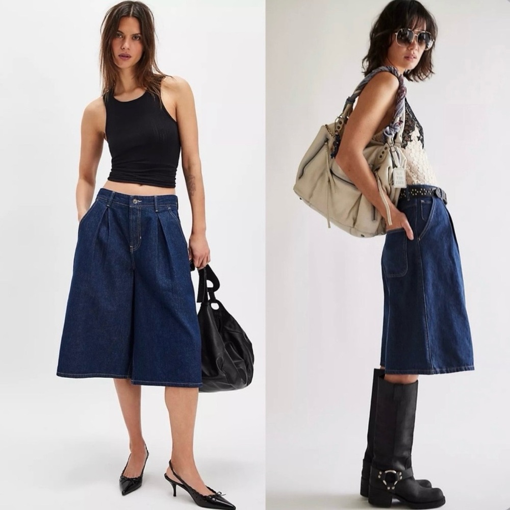 Free People CRVY Antonia Culotte Crop Size 32
